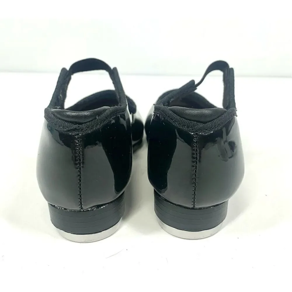 Capezio Kids Jr Tyette N625C Girls Kids Black Patent Tap Shoes Toddler 8.5 M